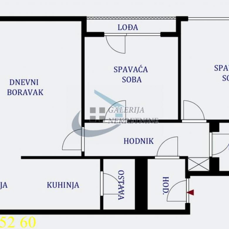 Trosoban stan na prodaju, Crveni Krst, Beograd, 69m², 1. sprat, 255.000 €