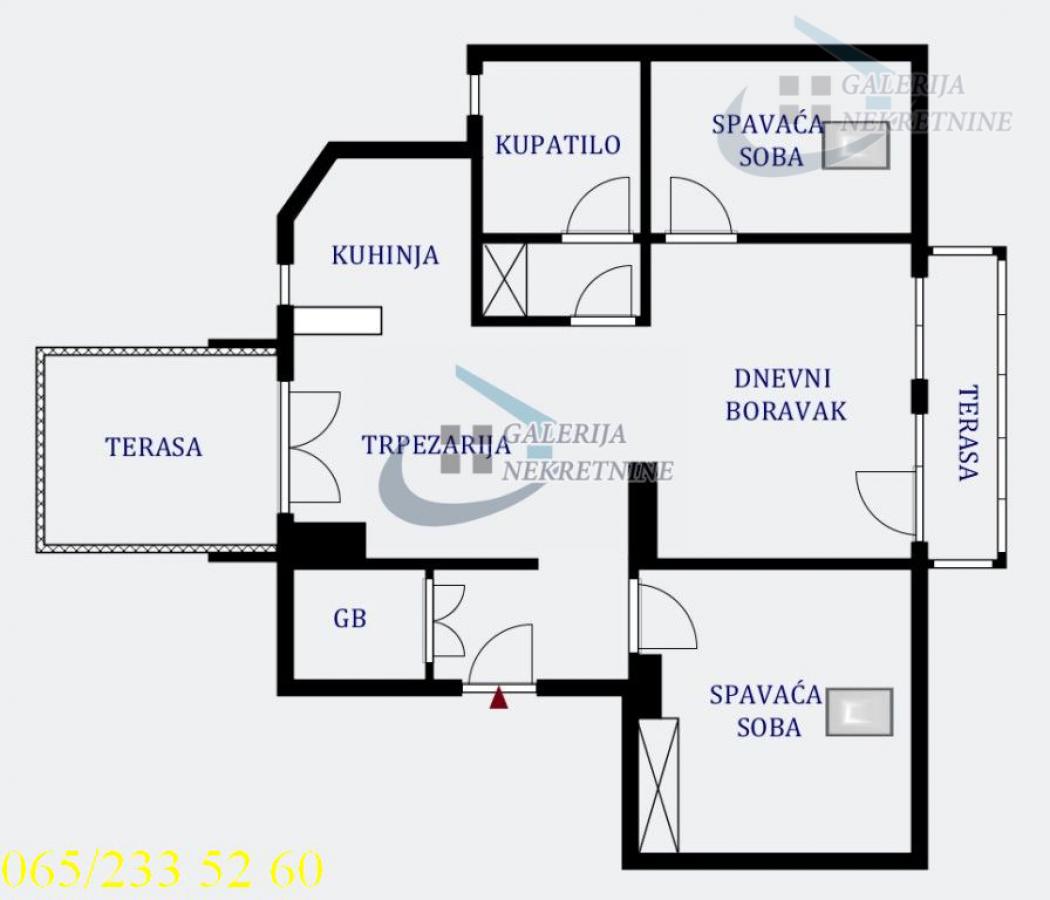 Trosoban stan na prodaju, Vračar, Beograd, 85m², 275.000 €