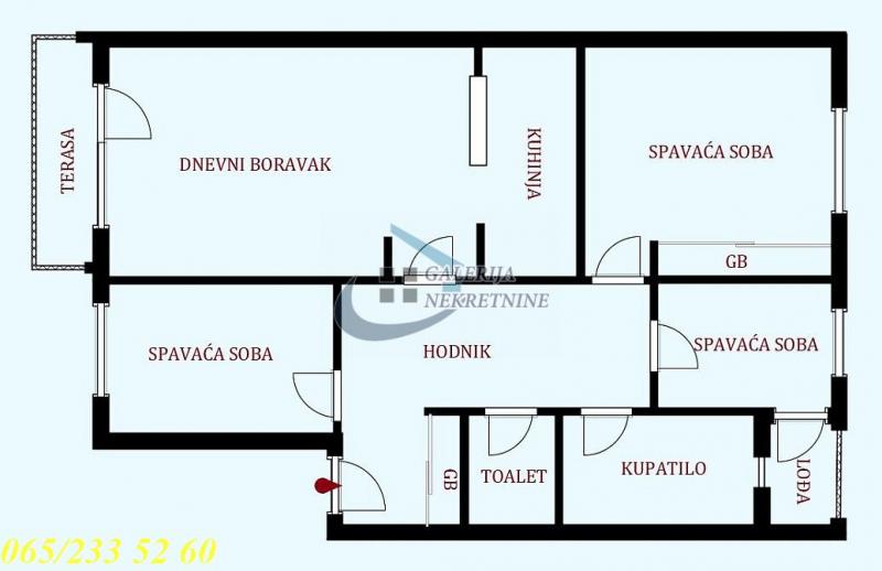 Četvorosoban stan na prodaju, Centar, Beograd, 86m², 299.000 €