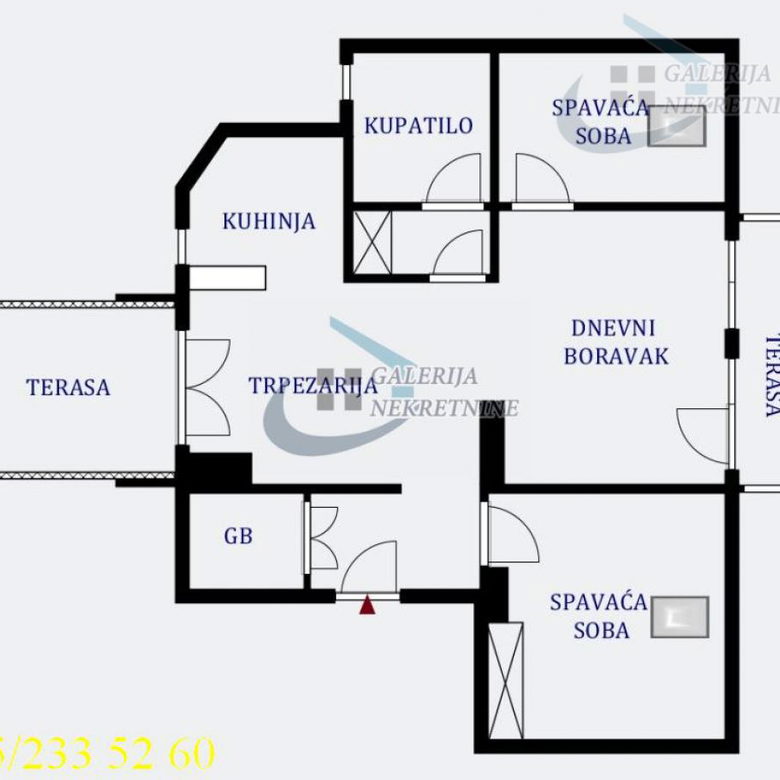 Trosoban stan za izdavanje, Vračar, Beograd, 85m², 900 €/mes