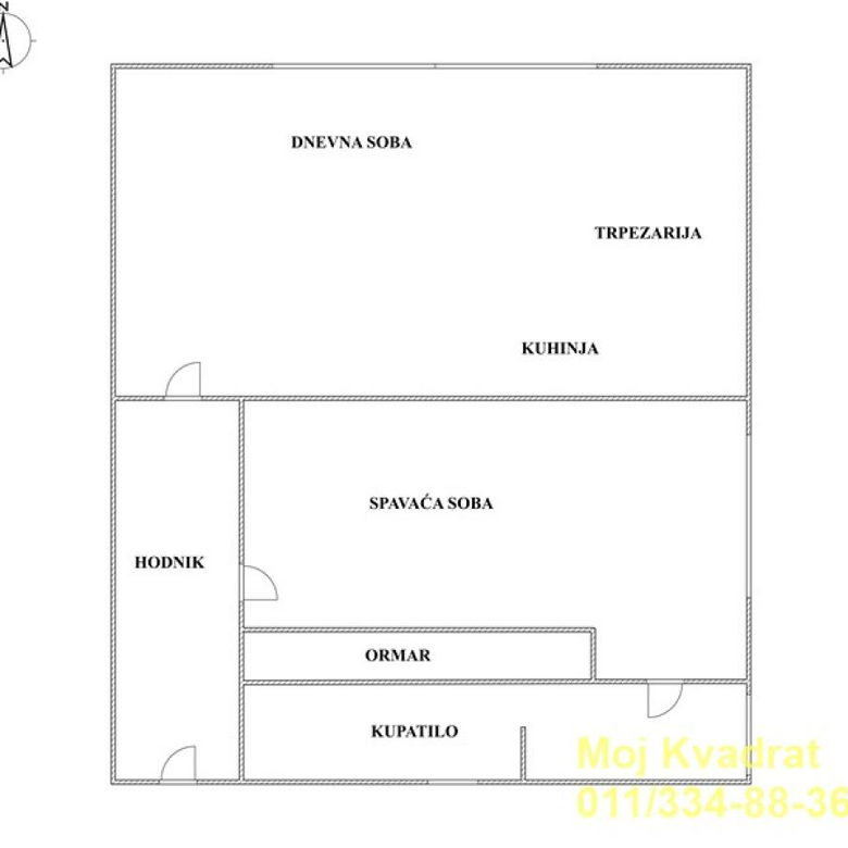 Dvosoban stan na prodaju, Gornji Grad, Beograd, 44m², 125.000 €