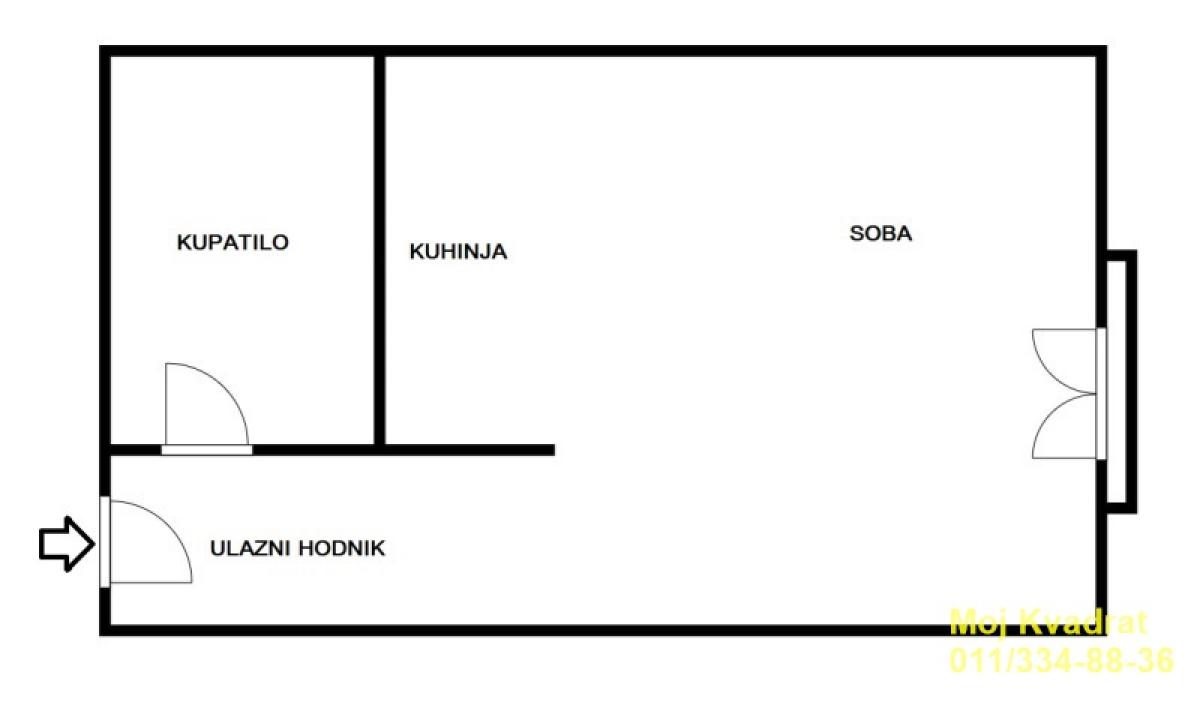 Garsonjera na prodaju, Treska, Kopaonik, 24m², 50.000 €