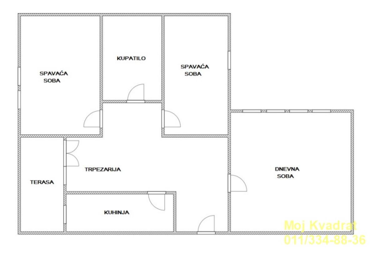 Trosoban stan na prodaju, Kumodraž, Beograd, 75m², 215.000 €
