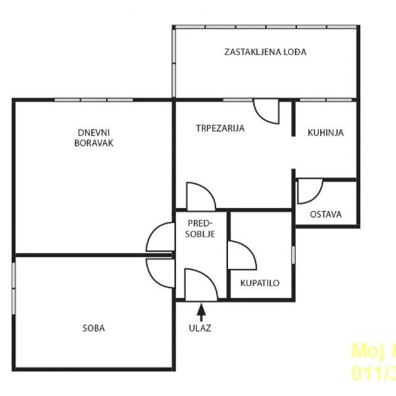 Dvosoban stan na prodaju, Karaburma, Beograd, 55m², Visoko prizemlje, 153.000 €