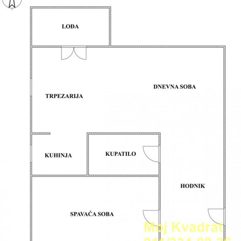 Dvosoban stan na prodaju, Kneževac, Beograd, 44m², 132.500 €