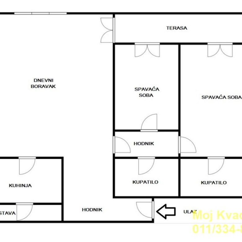 Trosoban stan na prodaju, Novi Beograd, Beograd, 84m², 305.000 €