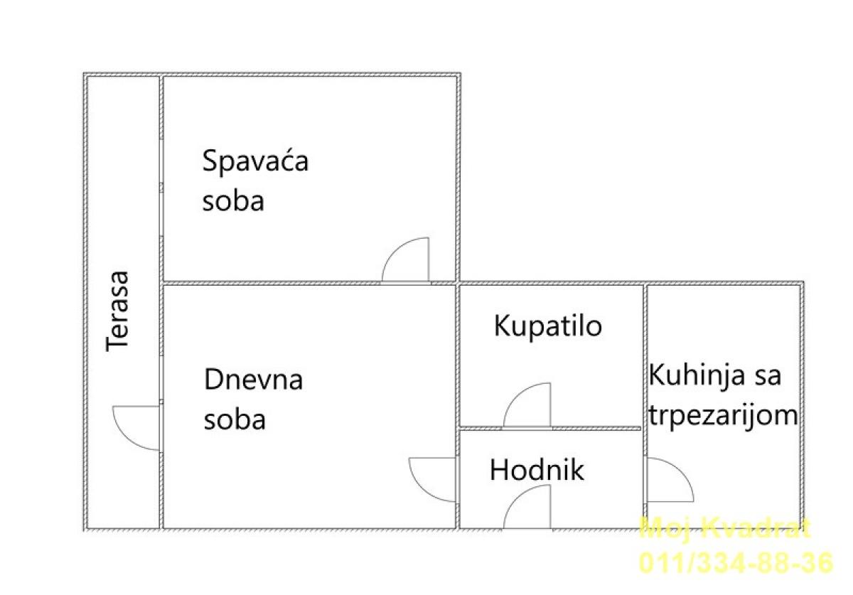 Dvosoban stan na prodaju, Centar, Beograd, 50m², 169.000 €