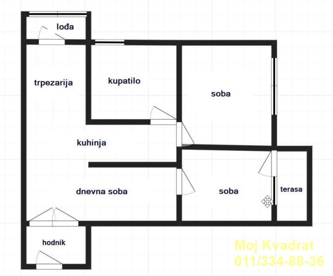 Dvoiposoban stan na prodaju, Sava Kovačević, Beograd, 62m², 164.000 €