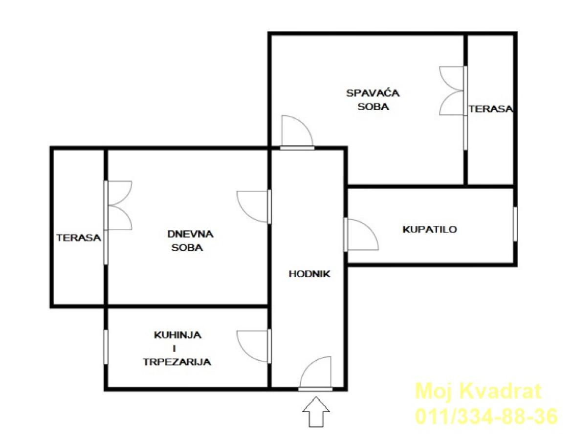 Dvosoban stan na prodaju, Kalenić Pijaca, Beograd, 65m², 269.500 €