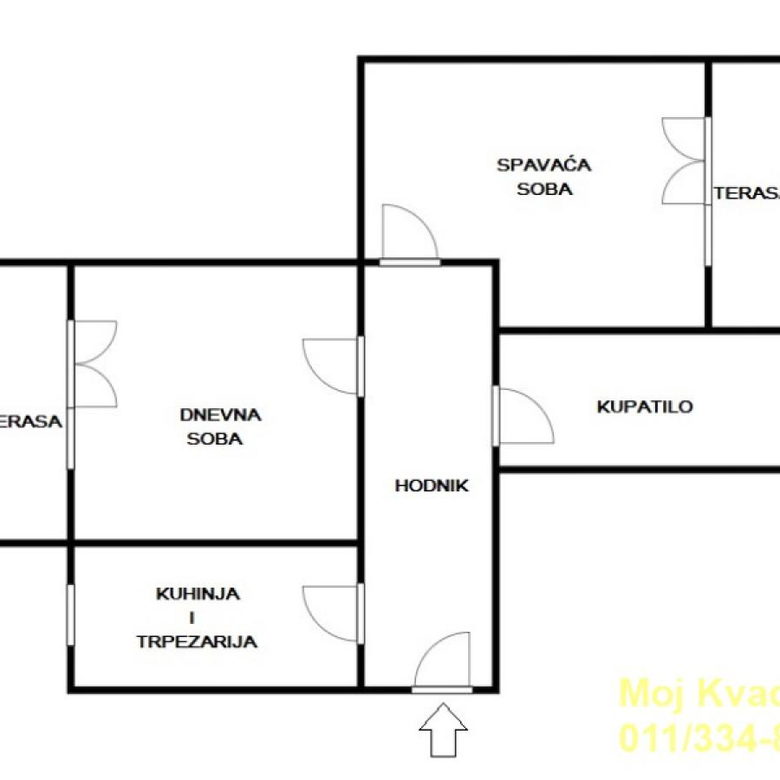Dvosoban stan na prodaju, Kalenić Pijaca, Beograd, 65m², 269.500 €