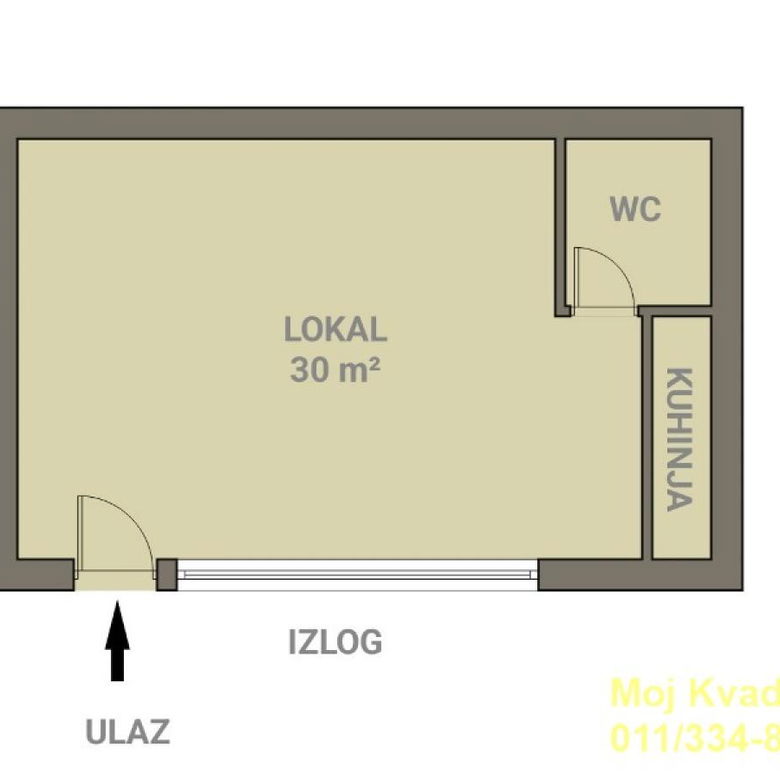 Lokal na prodaju, Blok 1 – Fontana, Beograd, 30m², 140.000 €
