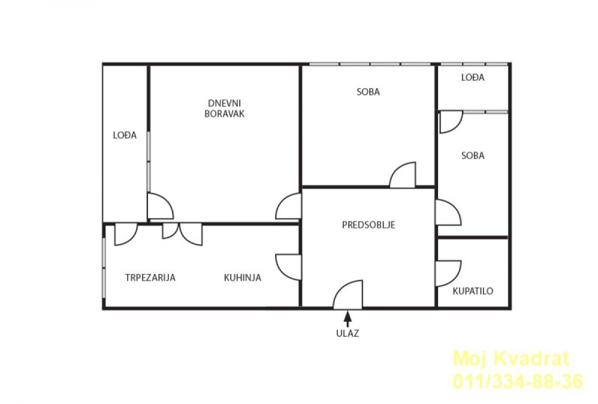 Dvoiposoban stan na prodaju, Konjarnik, Beograd, 73m², 189.000 €