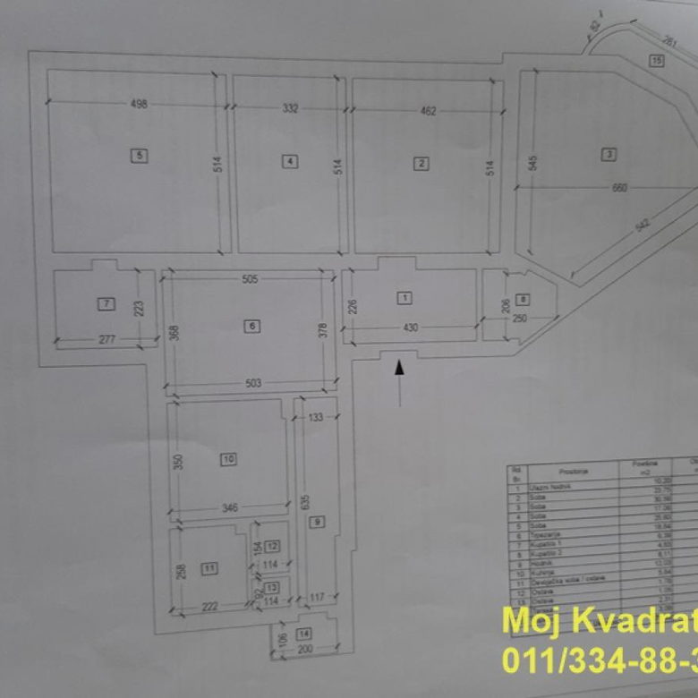 Petosoban stan na prodaju, Slavija, Beograd, 171m², 1. sprat, 599.000 €