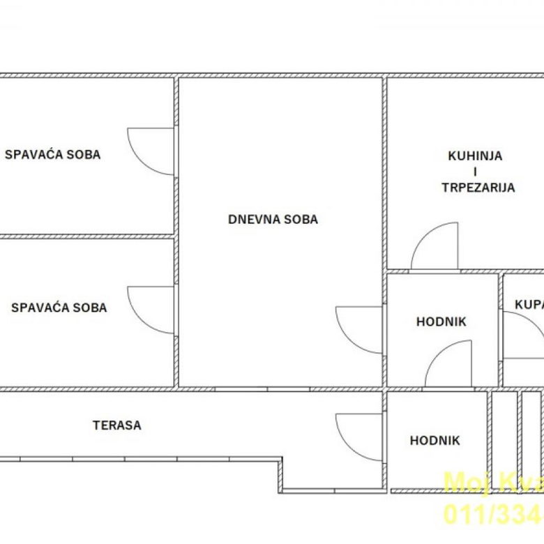 Trosoban stan na prodaju, Zvezdara, Beograd, 65m², 245.000 €