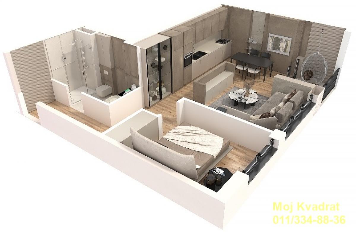 actionimagesite31agencykvadratimgt28h8ztmtj-5 Dvosoban stan na prodaju, Banovo Brdo, Beograd, 53m², 186.760 €