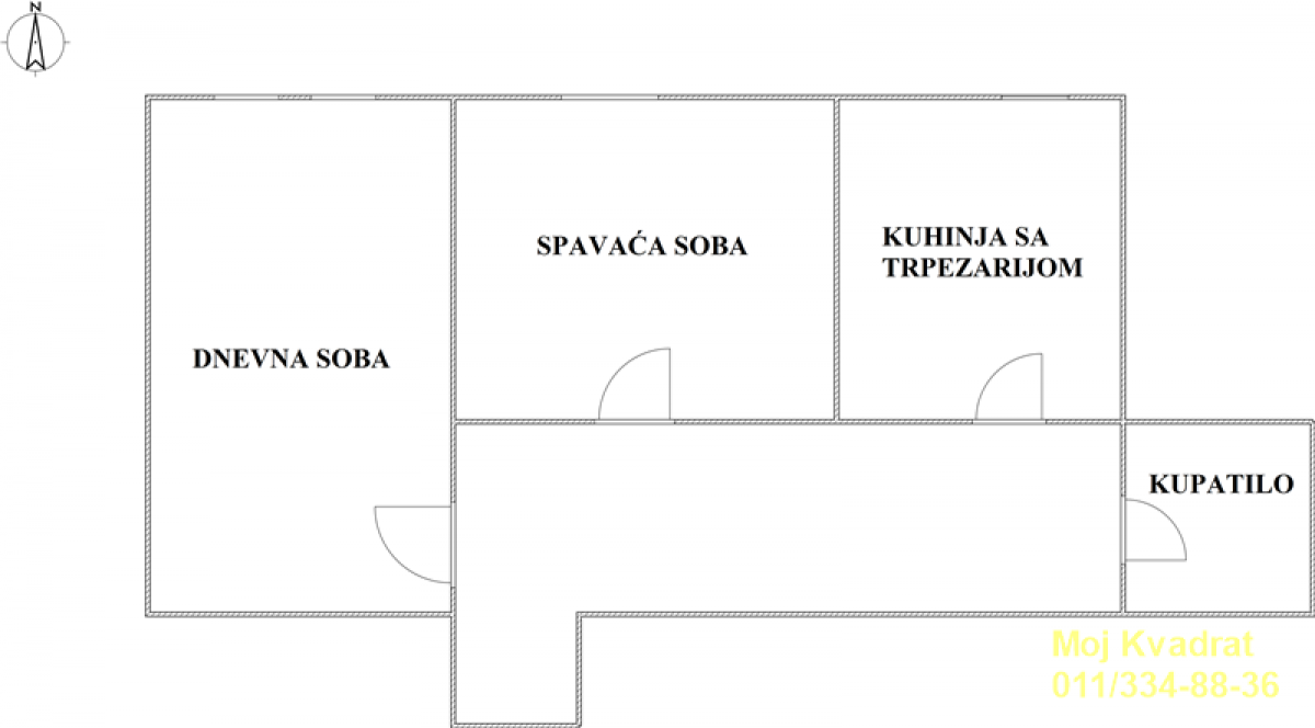 actionimagesite31agencykvadratimgvfuam0srwb-10 Dvosoban stan na prodaju, Blok 1 – Fontana, Beograd, 39m², 154.000 €