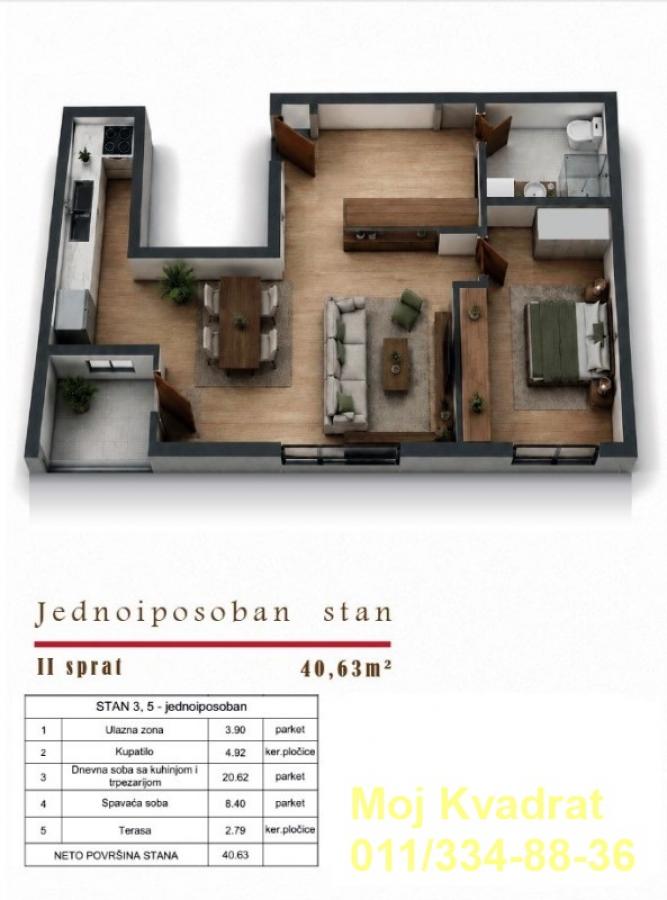 Stan Prodaja Beograd Stan Prodaja Beograd Učiteljsko Naselje 41 m2