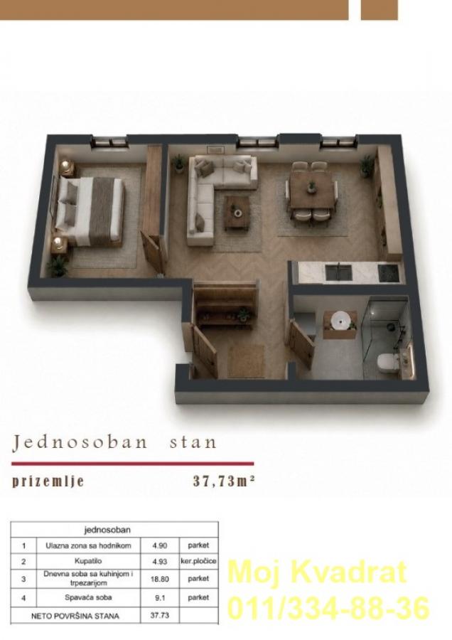 Stan Prodaja Beograd Stan Prodaja Beograd Učiteljsko Naselje 38 m2