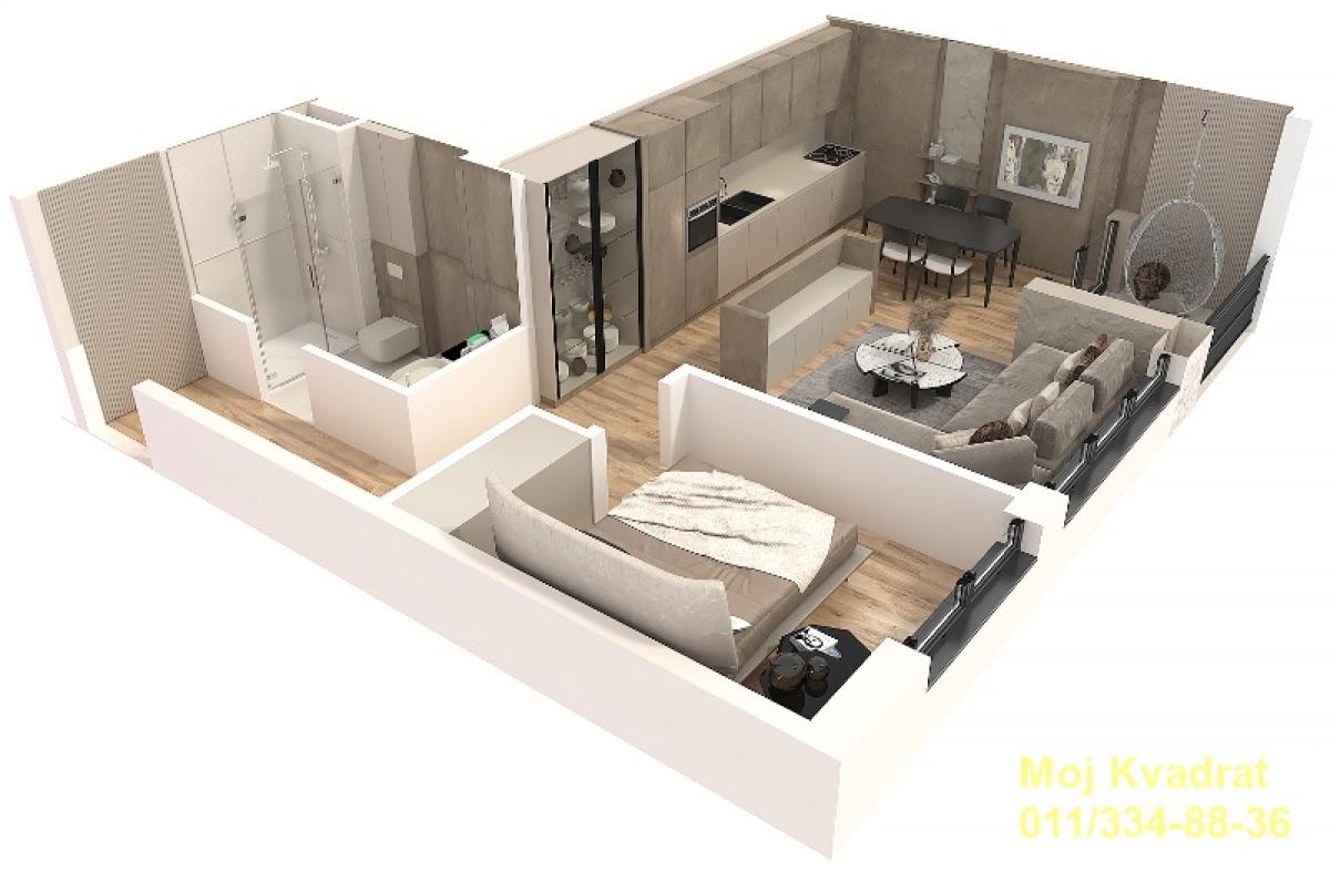 Stan Prodaja Beograd Stan Prodaja Beograd Banovo Brdo 53 m2