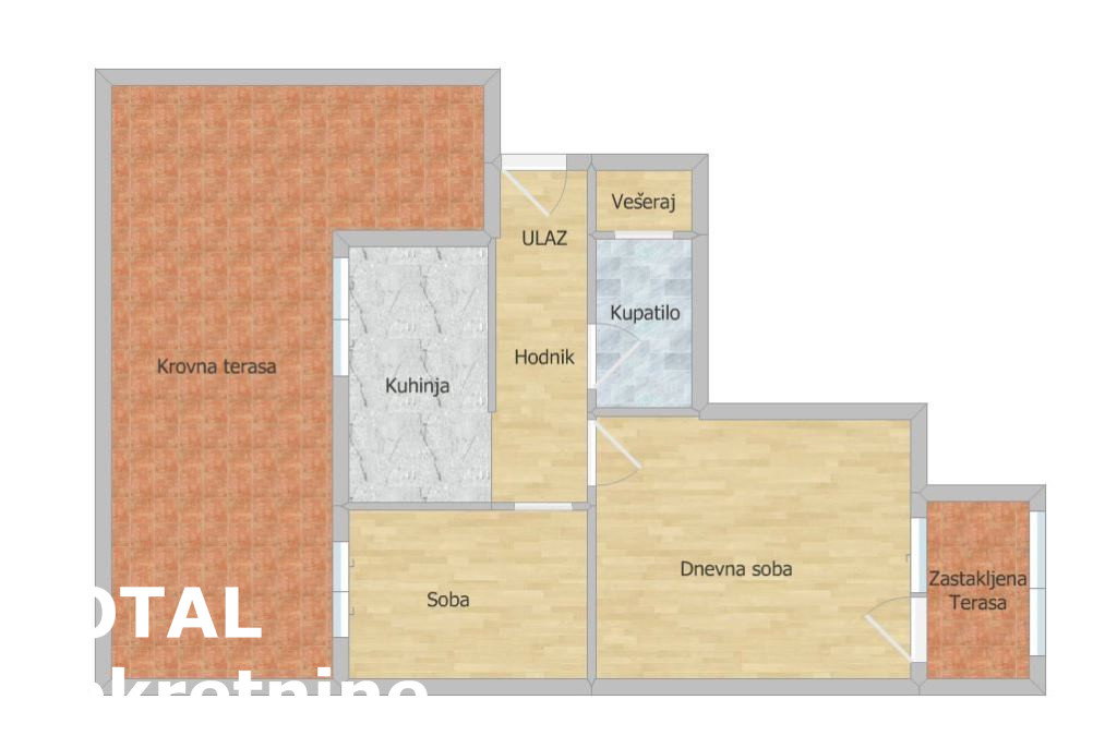 Jednoiposoban stan na prodaju, Grbavica, Novi Sad, 33m², 120.000 €