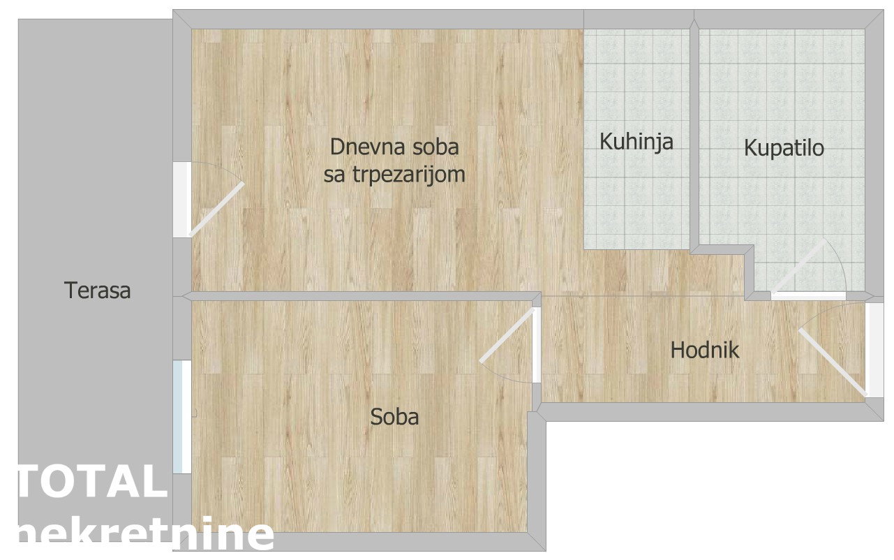 Jednoiposoban stan na prodaju, Grbavica, Novi Sad, 36m², 95.000 €