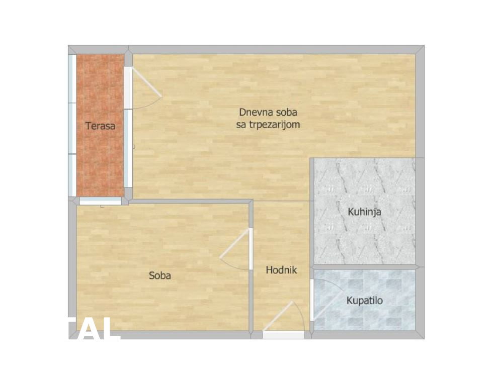 Dvosoban stan na prodaju, Grbavica, Novi Sad, 50m², 200.000 €