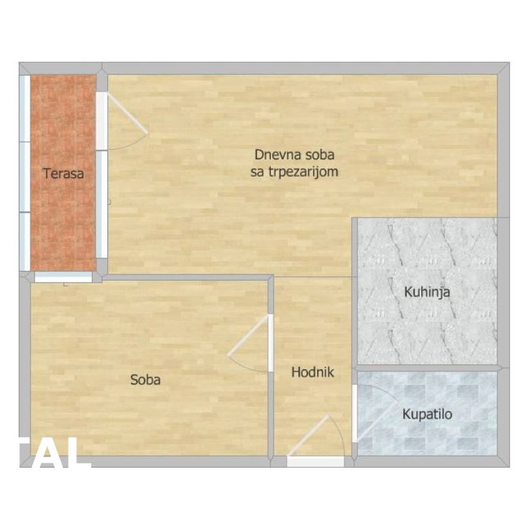 Dvosoban stan na prodaju, Grbavica, Novi Sad, 50m², 200.000 €