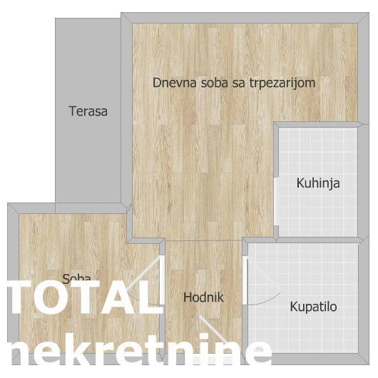Jednoiposoban stan na prodaju, Nova Detelinara, Novi Sad, 41m², 123.000 €