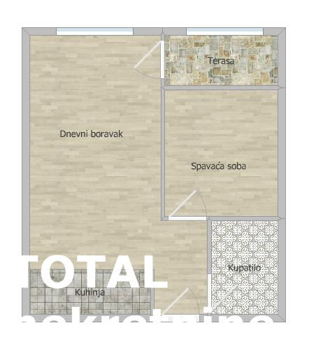 Jednoiposoban stan na prodaju, Podbara, Novi Sad, 40m², 133.700 €