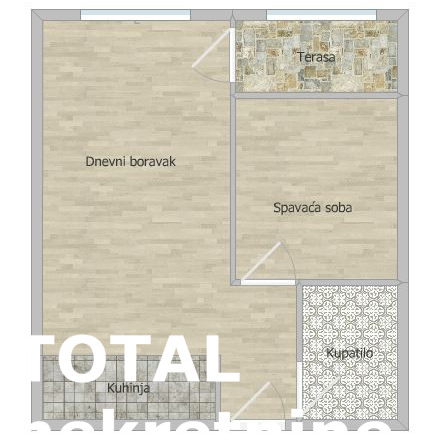 Jednoiposoban stan na prodaju, Podbara, Novi Sad, 40m², 133.700 €