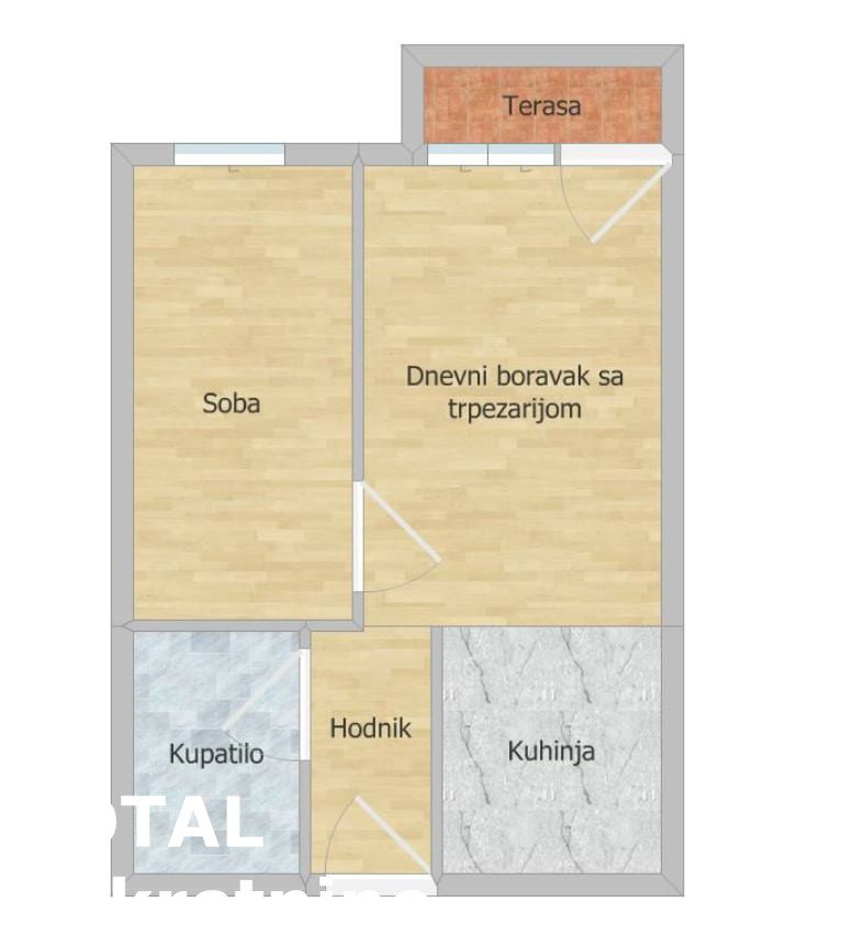 Jednoiposoban stan na prodaju, Bulevar Patrijarha Pavla, Novi Sad, 30m², 105.000 €