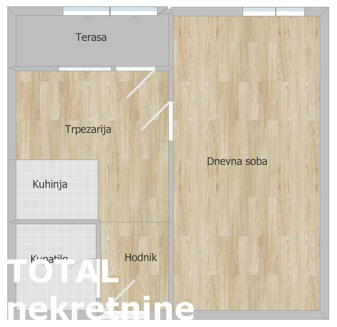Jednosoban stan na prodaju, Novo Naselje, Novi Sad, 34m², 99.500 €
