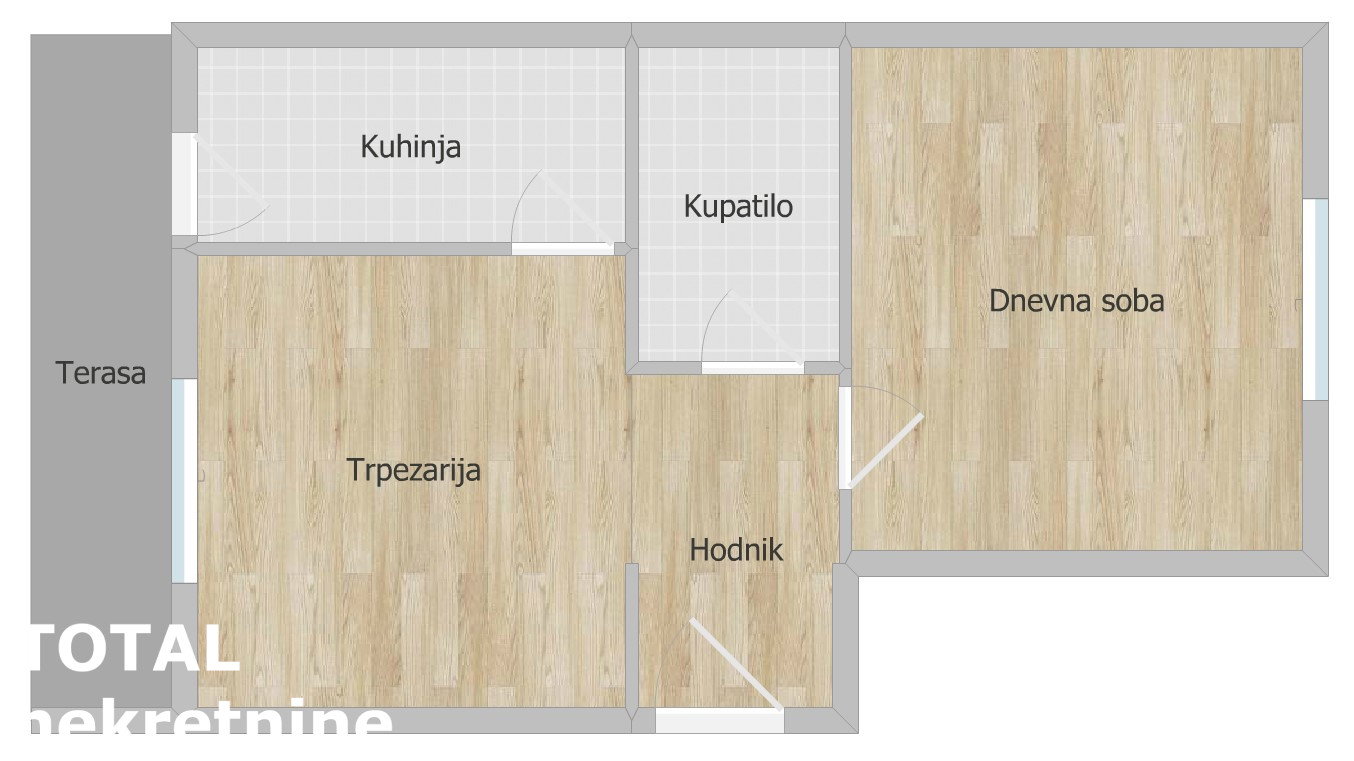 Jednosoban stan na prodaju, Šarengrad, Novi Sad, 46m², 115.000 €