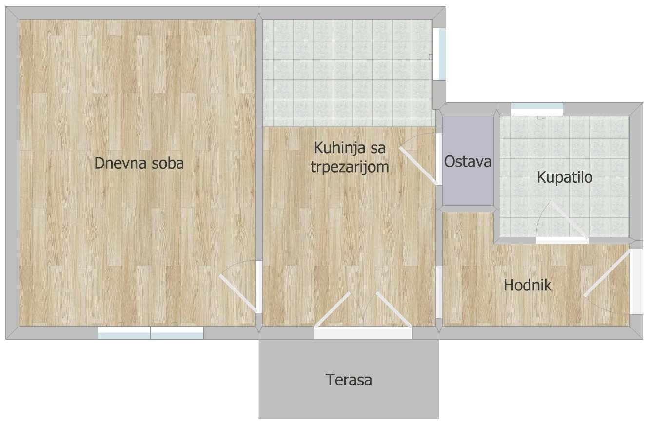 Jednosoban stan na prodaju, Podbara, Novi Sad, 39m², 130.000 €