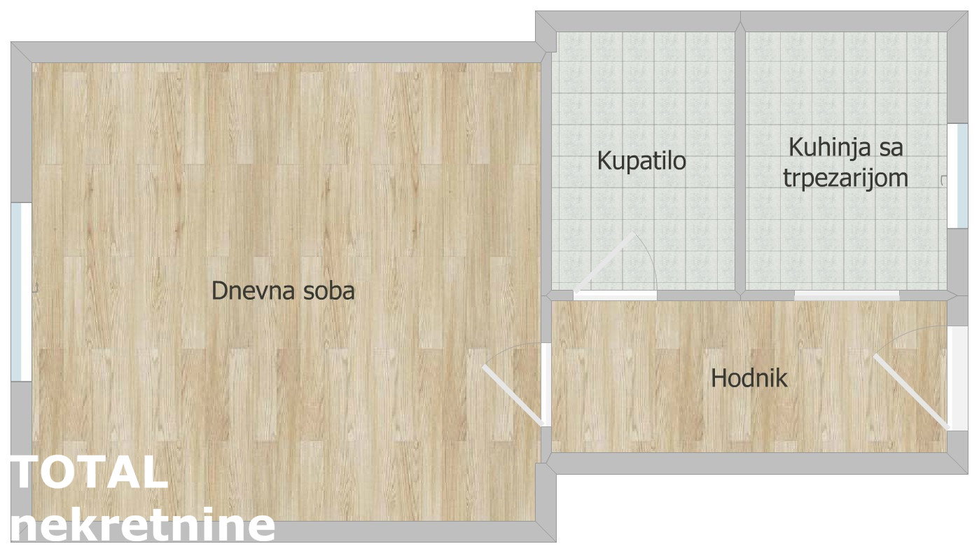 Jednosoban stan na prodaju, Podbara, Novi Sad, 35m², 80.000 €