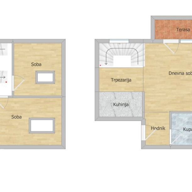 Dvoiposoban stan na prodaju, Adice, Novi Sad, 64m², 110.000 €