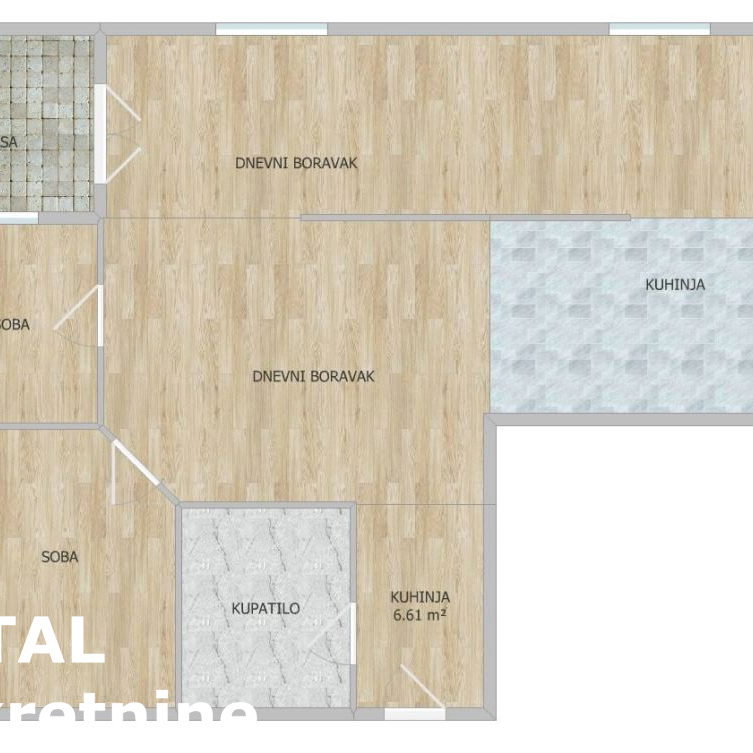 Trosoban stan na prodaju, Adice, Novi Sad, 58m², 130.000 €