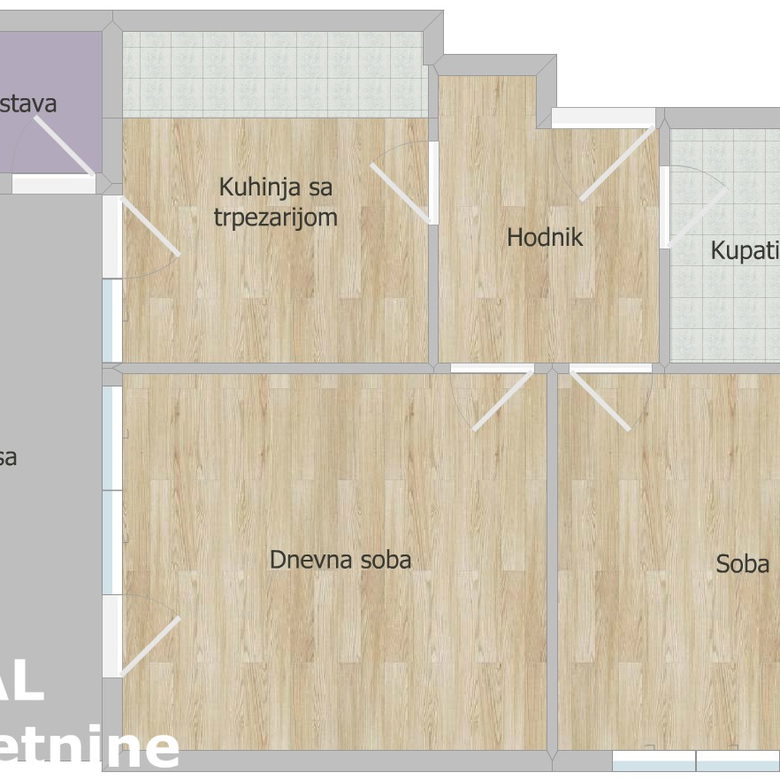 Dvoiposoban stan na prodaju, Avijacija, Novi Sad, 63m², 148.800 €