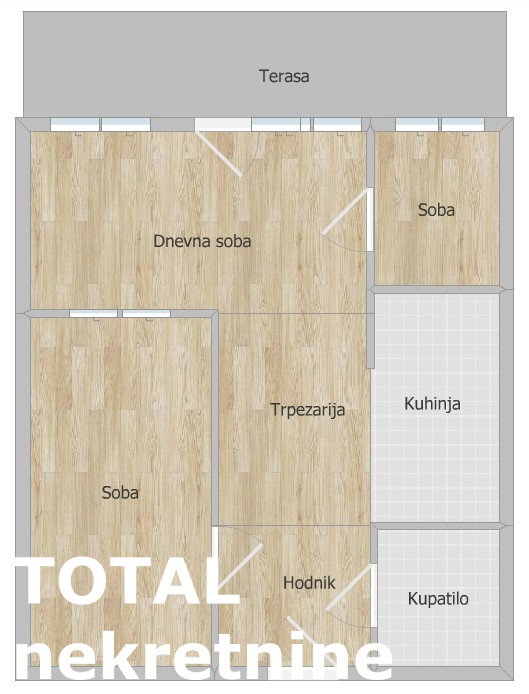Dvoiposoban stan na prodaju, Liman 3, Novi Sad, 55m², 124.900 €