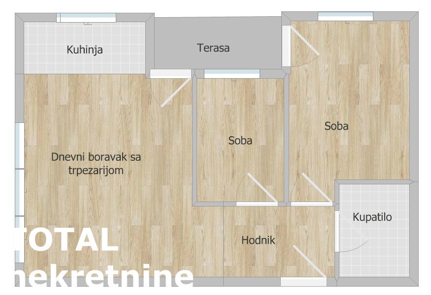 Dvoiposoban stan na prodaju, Telep, Novi Sad, 44m², 128.000 €