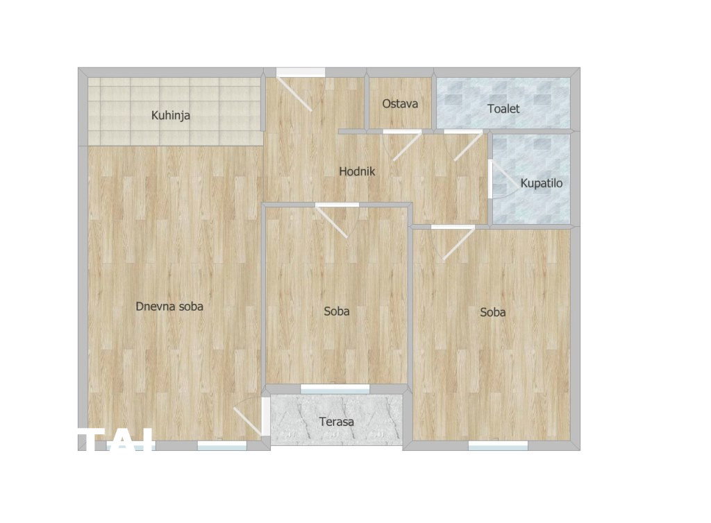 Dvoiposoban stan na prodaju, Salajka, Novi Sad, 66m², 190.000 €