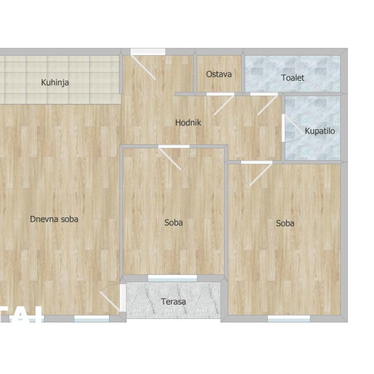 Dvoiposoban stan na prodaju, Salajka, Novi Sad, 66m², 190.000 €
