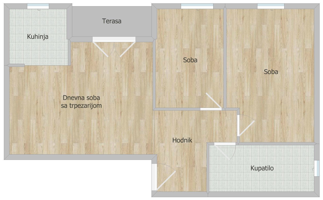 Dvoiposoban stan na prodaju, Telep, Novi Sad, 57m², 165.000 €