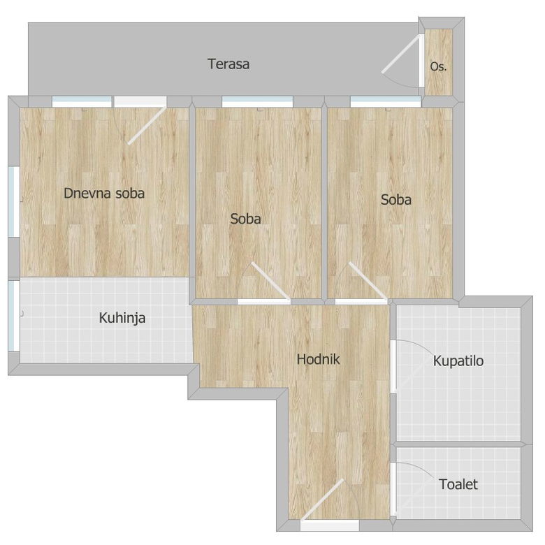 Dvoiposoban stan na prodaju, Telep, Novi Sad, 64m², 182.400 €
