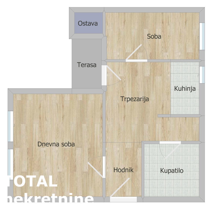 Dvosoban stan na prodaju, Novi Sad, 51m², 148.000 €