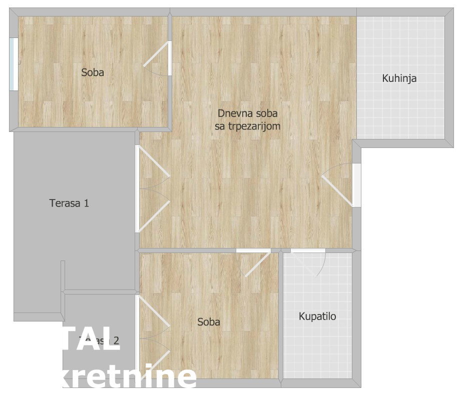 Trosoban stan na prodaju, Adice, Novi Sad, 50m², 121.000 €