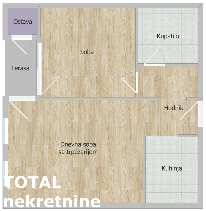 Dvosoban stan na prodaju, Bulevar, Novi Sad, 53m², 185.500 €