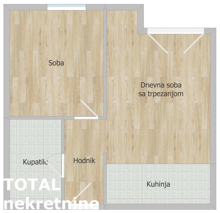Dvosoban stan na prodaju, Subotički Bulevar, Novi Sad, 42m², 140.000 €