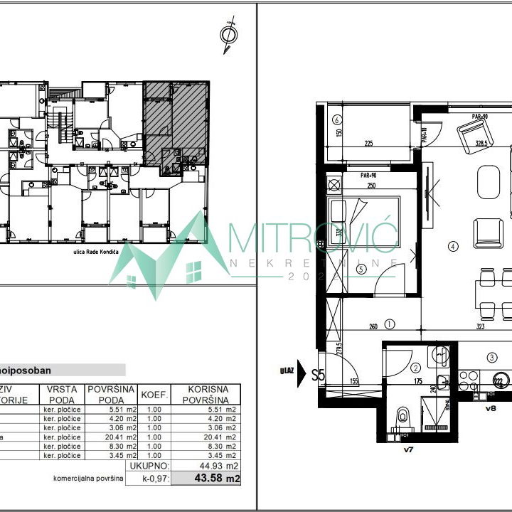 Dvosoban stan na prodaju, Futog, Novi Sad, 44m², 87.160 €