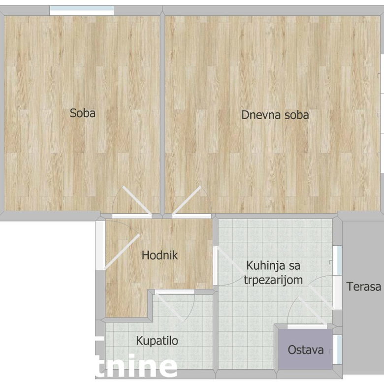 Dvosoban stan na prodaju, Grbavica, Novi Sad, 48m², 120.000 €